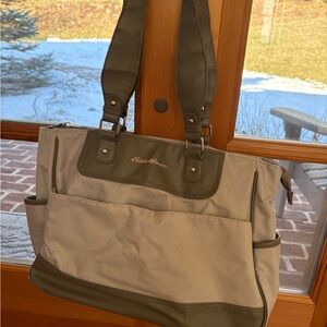 Eddie Bauer Tan Tote Bag Gym Bag Diaper Bag